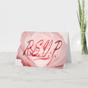 R.S.V.P. : Pink Flower : Invitation