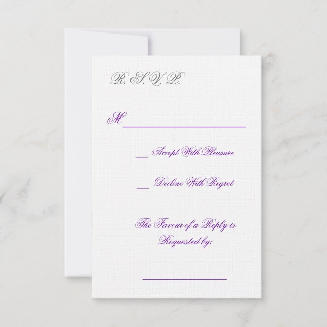 R.S.V.P. RSVP CARD (Front)