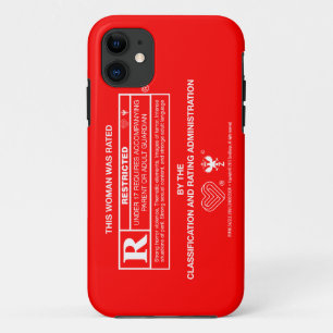 R-Sign : Woman - White on Red iPhone 11 Case