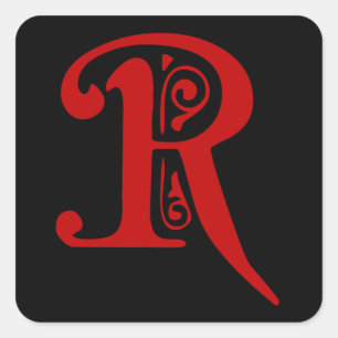 R SQUARE STICKER