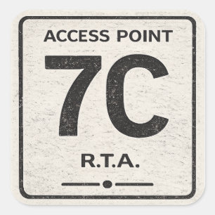 R.T.A. Access Point 7C Infrastructure Sticker