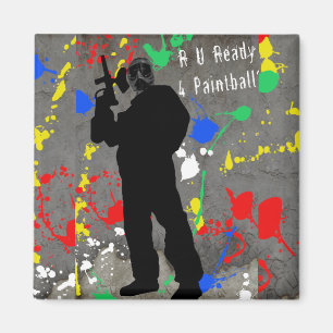 R U Ready 4 Paintball? Magnet