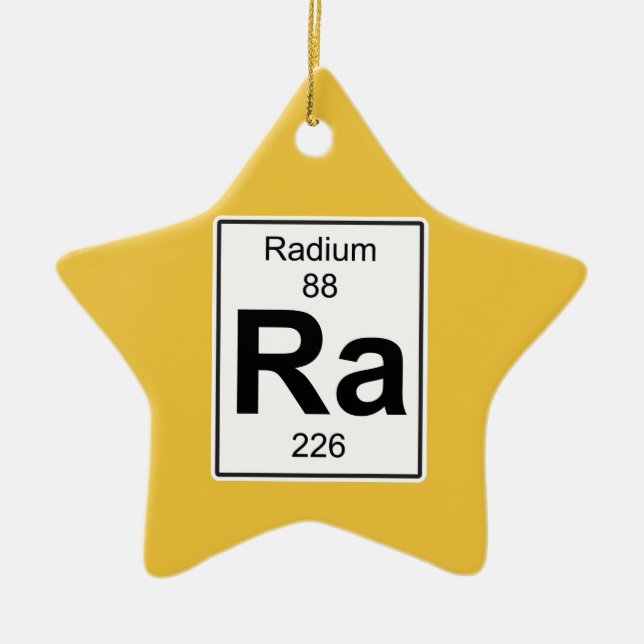 Ra - Radium Ceramic Tree Decoration (Front)