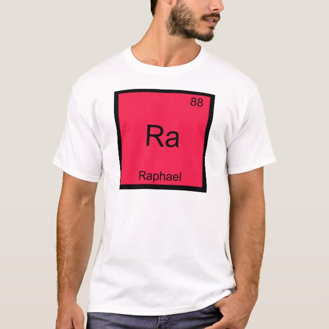 Ra - Raphael Funny Chemistry Element Symbol Tee (Front)