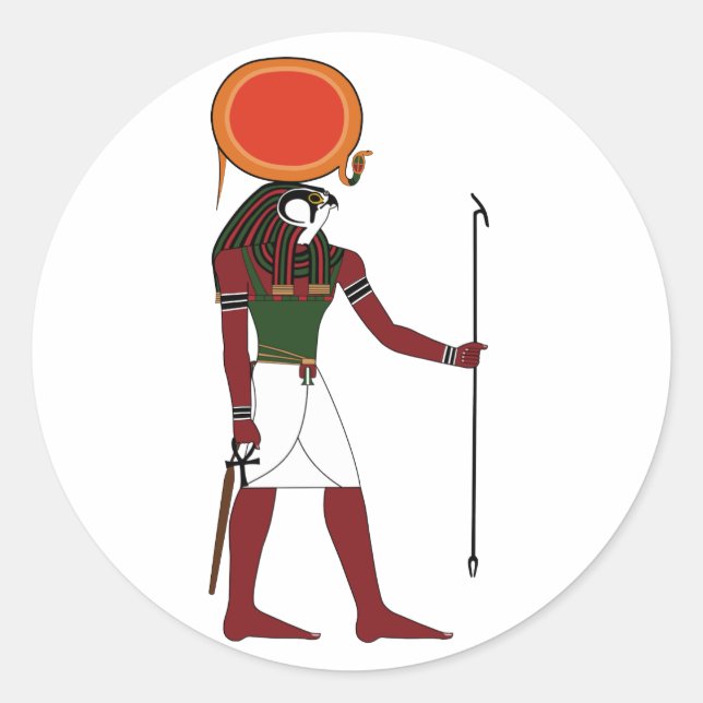 Ra the Ancient Egyptian God of the Sun and Kings Classic Round Sticker (Front)