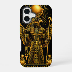 RA - The Golden Egyptian Sun God Luxury Black an iPhone 16 Case