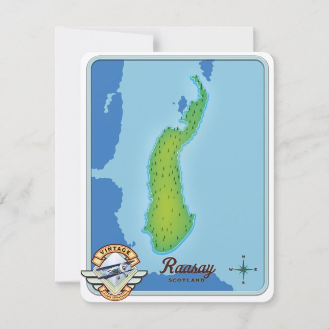 Raasay scotland map (Front)