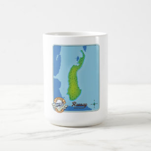 Raasay scotland map coffee mug