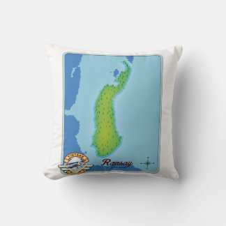 Raasay scotland map cushion