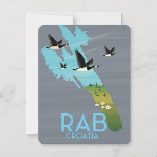 Rab Coratia vintage style map
