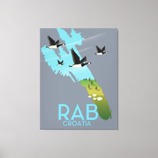 Rab Coratia vintage style map Canvas Print