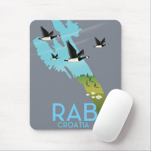 Rab Coratia vintage style map Mouse Mat