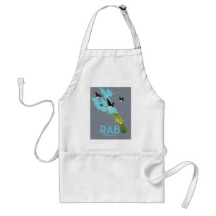 Rab Coratia vintage style map Standard Apron