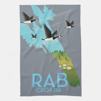 Rab Coratia vintage style map Tea Towel