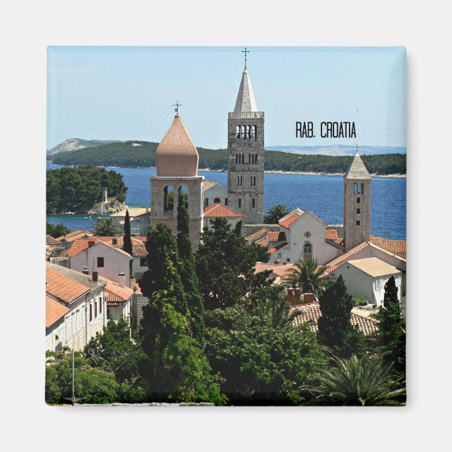 Rab, Croatia landscape photograph Magnet (Front)