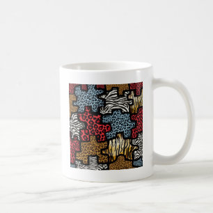 RAB Rockabilly Animal Print Puzzle Coffee Mug