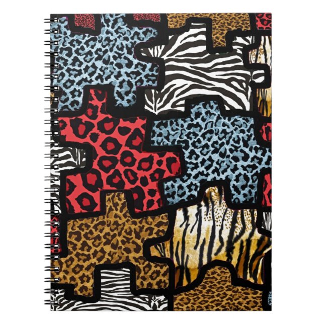 RAB Rockabilly Animal Print Puzzle Notebook (Front)