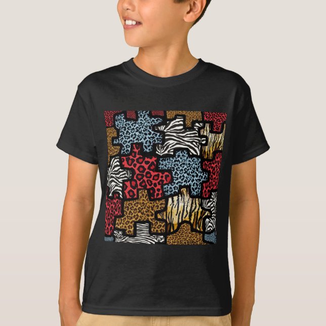 RAB Rockabilly Animal Print Puzzle T-Shirt (Front)