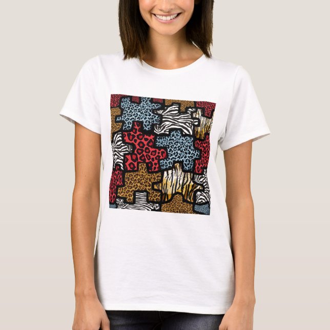 RAB Rockabilly Animal Print Puzzle T-Shirt (Front)