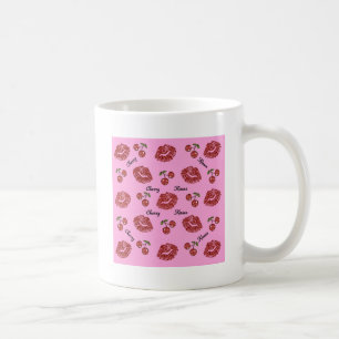RAB Rockabilly Cherry Kisses on Pink Coffee Mug