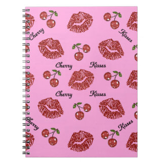 RAB Rockabilly Cherry Kisses on Pink Notebook