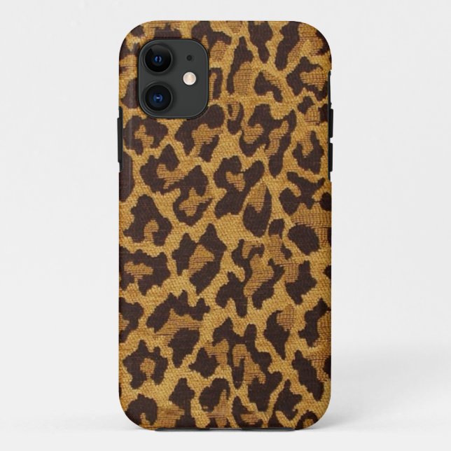RAB Rockabilly Leopard Print Brown Gold Case-Mate iPhone Case (Back)