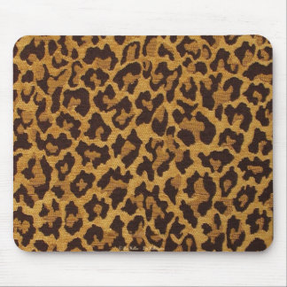 RAB Rockabilly Leopard Print Brown Gold Mouse Mat