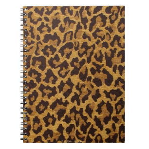 RAB Rockabilly Leopard Print Brown Gold Notebook