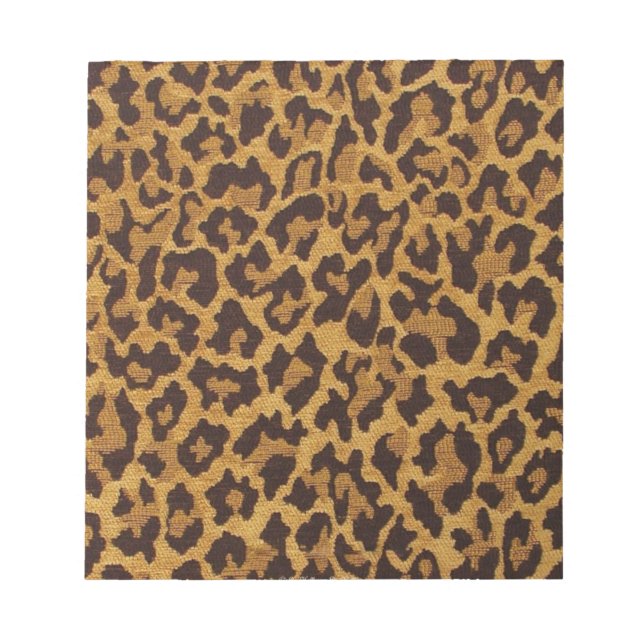 RAB Rockabilly Leopard Print Brown Gold Notepad (Front)