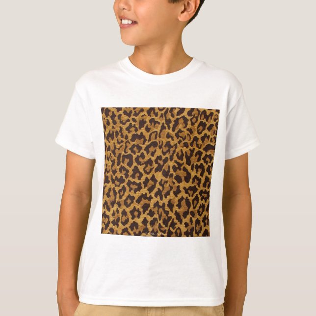 RAB Rockabilly Leopard Print Brown Gold T-Shirt (Front)