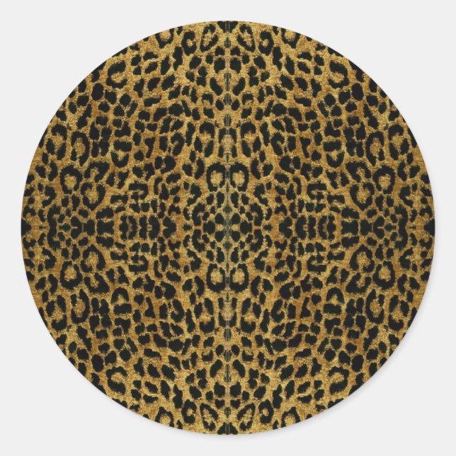 RAB Rockabilly Leopard Print Gifts Classic Round Sticker (Front)