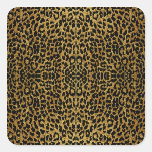 RAB Rockabilly Leopard Print Gifts Square Sticker (Front)