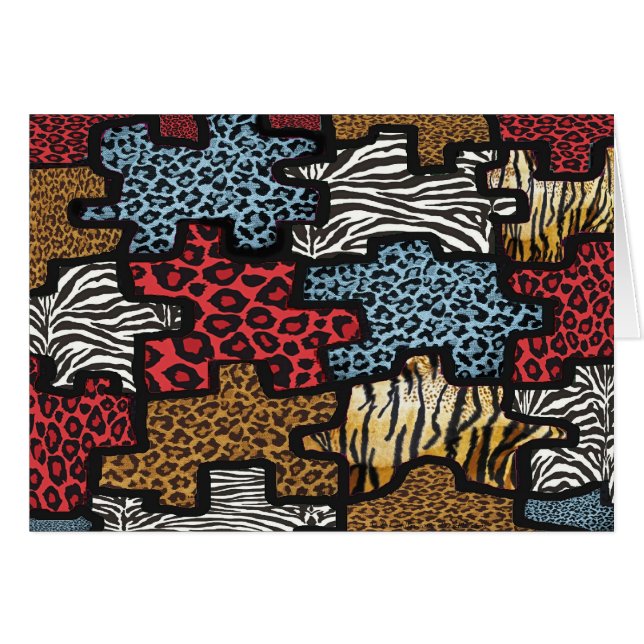 RAB Rockabilly Leopard Zebra Puzzle Print Gifts (Front Horizontal)