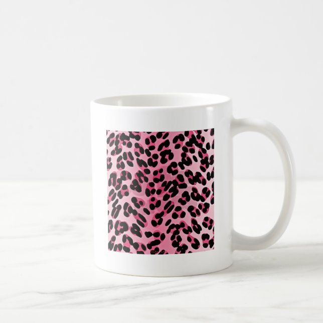 RAB Rockabilly Pink Cheetah Print Coffee Mug (Right)