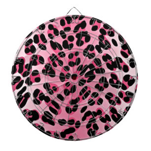 RAB Rockabilly Pink Cheetah Print Dartboard