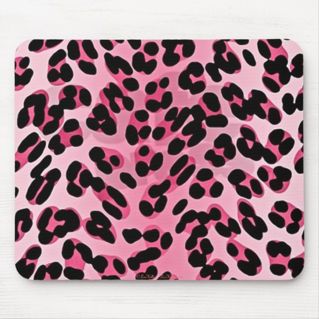 RAB Rockabilly Pink Cheetah Print Mouse Mat (Front)