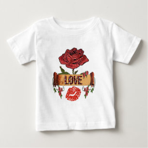 RAB Rockabilly Roses, Love & Lipstick Baby T-Shirt