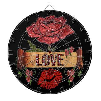 RAB Rockabilly Roses, Love & Lipstick Dartboard