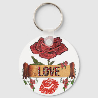 RAB Rockabilly Roses, Love & Lipstick Key Ring