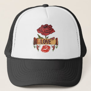 RAB Rockabilly Roses, Love & Lipstick Trucker Hat