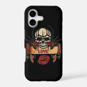 RAB Rockabilly Skull Roses Love Lipstick