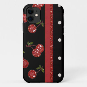 RAB Rockabilly Very Cherry Cherries Black iPhone 11 Case