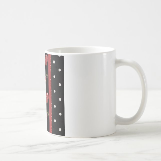 RAB Rockabilly Very Cherry Cherries Black Coffee Mug (Right)