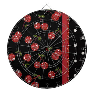 RAB Rockabilly Very Cherry Cherries Black Dartboard