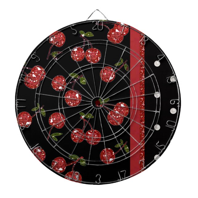 RAB Rockabilly Very Cherry Cherries Black Dartboard (Front)