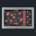 RAB Rockabilly Very Cherry Cherries Black Rectangular Belt Buckle<br><div class="desc">You are viewing The Lee Hiller Designs Collection of Home and Office Decor,  Apparel,  Gifts and Collectibles. The Designs include Lee Hiller Photography and Mixed Media Digital Art Collection. You can view her Nature photography at http://HikeOurPlanet.com/ and follow her hiking blog within Hot Springs National Park.</div>