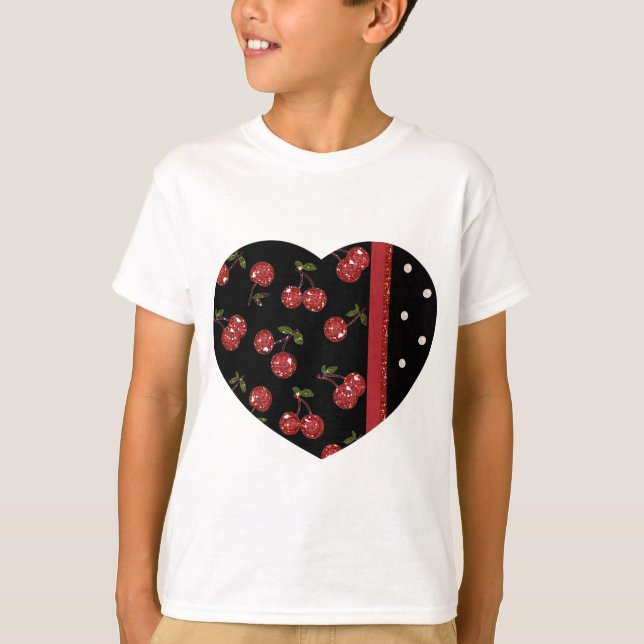 RAB Rockabilly Very Cherry Cherries Black T-Shirt (Front)