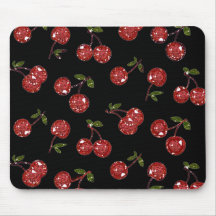 RAB Rockabilly Very Cherry Cherries On Black