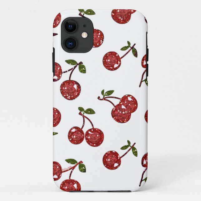 RAB Rockabilly Very Cherry Cherries On White Case-Mate iPhone Case (Back)