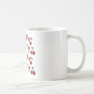 RAB Rockabilly Very Cherry Cherries On White Coffee Mug